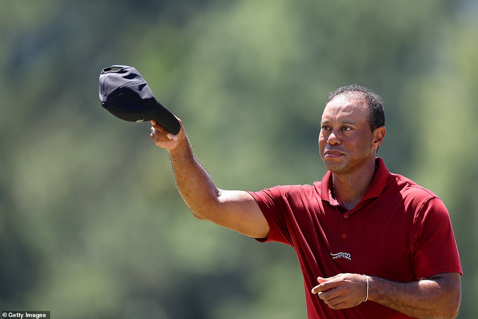Woods waved to fans on the 18th green as the 48-year-old Florida native walked away.