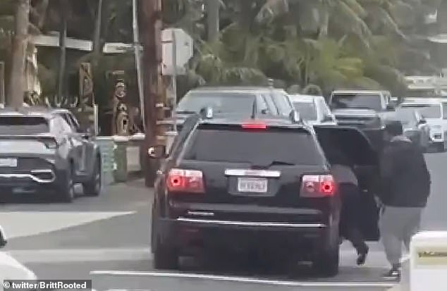 Another video showed them being picked up by black SUVs waiting for them in Carlsbad, a coastal city about 30 miles north of San Diego.