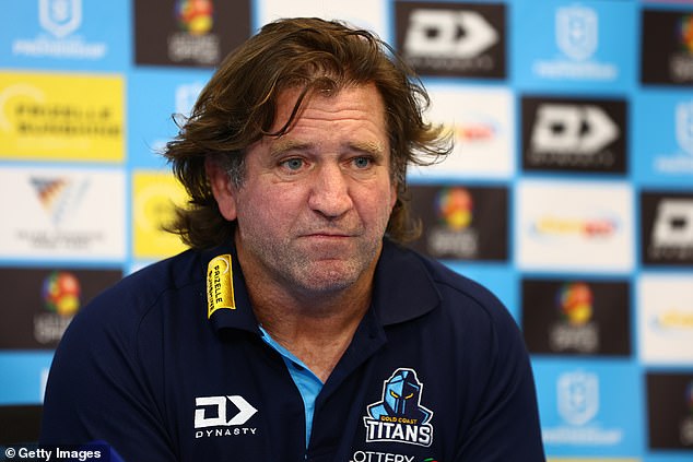 Titans coach Des Hasler (pictured) was unhappy with the level of officiating.