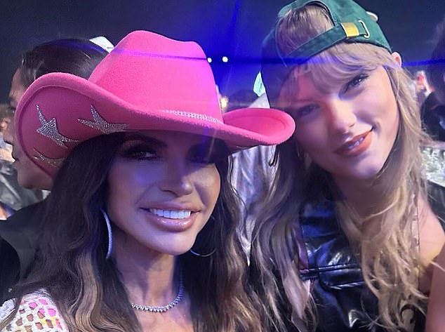 This is Taylor's first time attending the music festival since 2016. (Pictured Saturday at Coachella with Real Housewives of New Jersey star Teresa Giudice.)