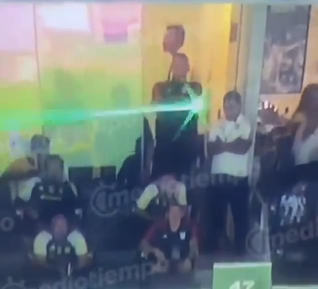 Multiple videos show a man who appears to be Guzmán pointing the laser at a Monterrey rival