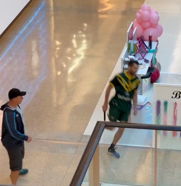 Joel Cauchi, 40, murdered five women and a man after entering Westfield Bondi Junction brandishing a 30cm knife on Saturday around 3.20pm (pictured).