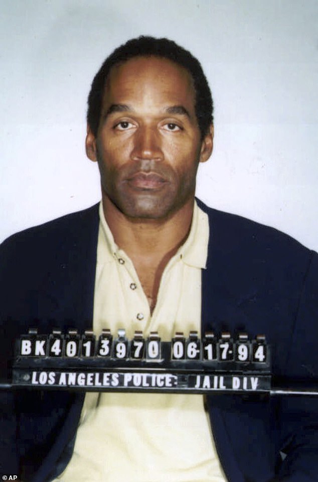 Simpson's infamous mugshot, taken after the police chase finally ended