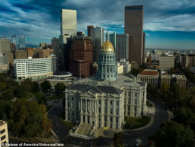 Denver, Colorado, came in ninth on the list. Pictured is a view of the Denver skyline and the state Capitol.