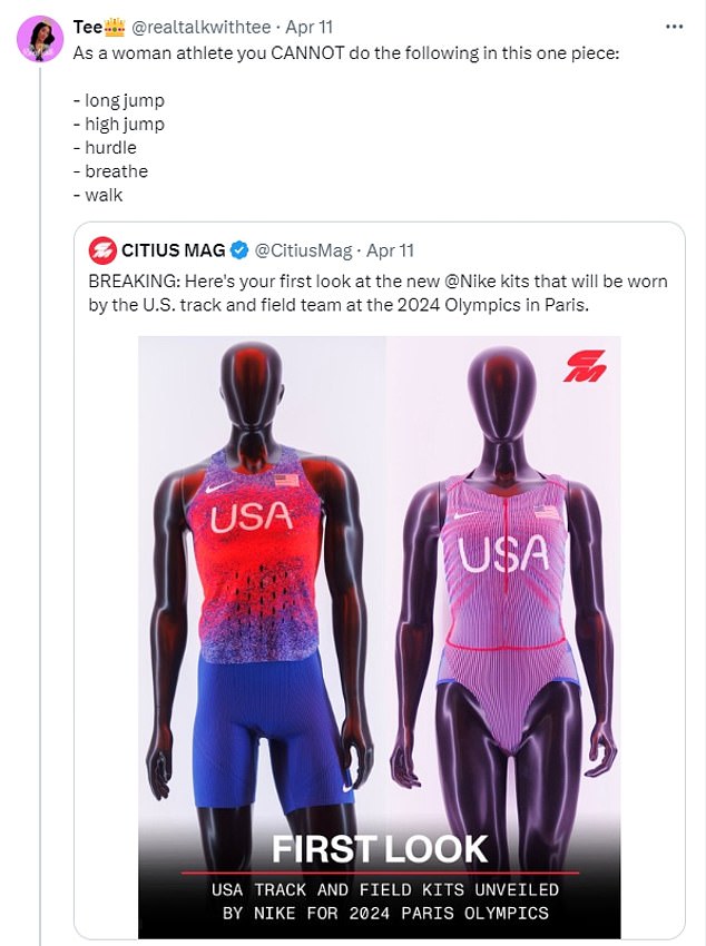 1713187459 340 Nike comes under fire for Team USAs few female track