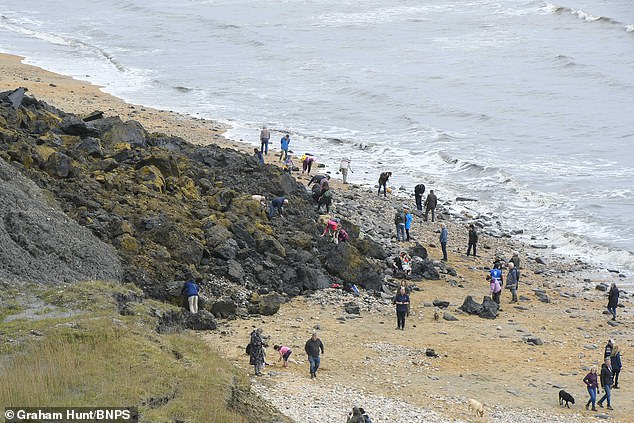 The landslide occurred near the Stonebarrow Hill cliffs which partially blocked Charmouth beach in Dorset.