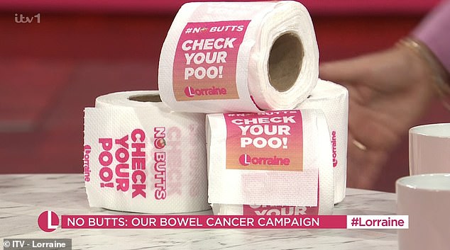 As part of the campaign, these toilet paper rolls with information about the disease are being distributed across the UK.