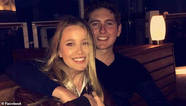 In a cruel twist of fate, her fiance, New South Wales police officer Ashley Wildey, responded to the incident unaware that her childhood sweetheart was a victim (the couple are pictured).