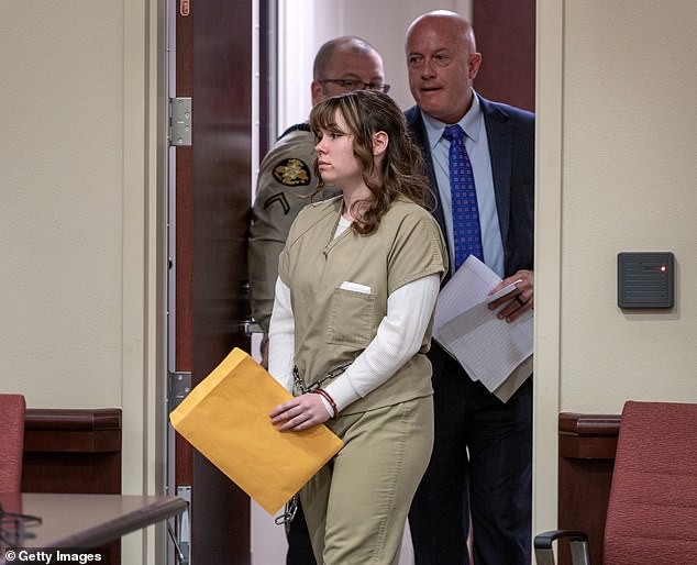 Guttierez-Reed arrived at court Monday wearing a khaki jail jumpsuit and handcuffs.