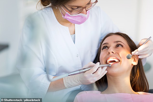 A patient undergoing a regular dental checkup (file image). Deaths from oral cancer over the last decade have increased because patients cannot access an NHS dentist