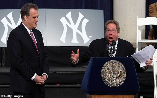 Sterling is also famous for having been an on-air partner of another Yankees voice, Michael Kay (left).
