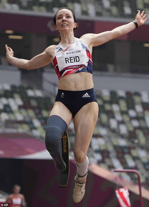 Stef competed in the women's long jump T62 final during the 2020 Paralympic Games at the Tokyo National Stadium in 2020.