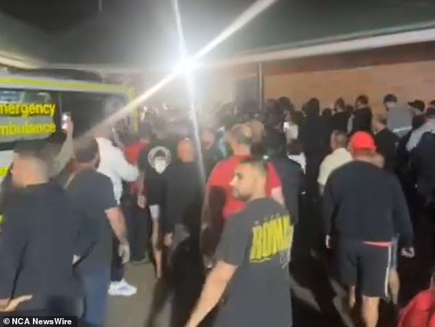Angry crowds gathered in south-west Sydney after stabbing attack