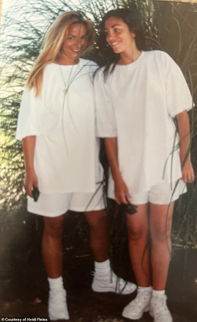 Heidi Fleiss is pictured with her girlfriend 'Sylvia', both inmates at FCI Dublin in 1999.
