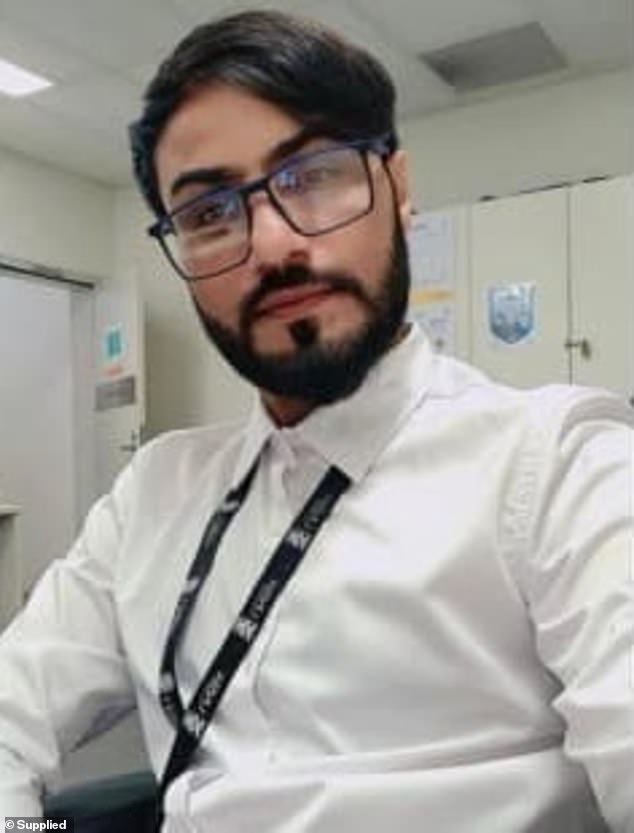Faraz Tahir, 30 (pictured), tragically lost his life while serving the public as a security guard during the Westfield attack. He was a refugee from Pakistan.