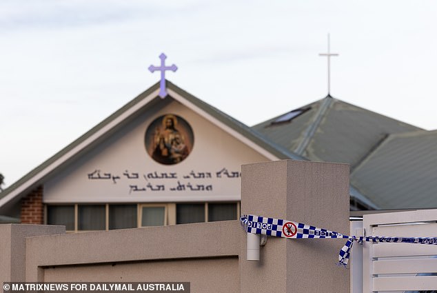 A mob gathered outside Christ the Good Shepherd Church (pictured) in Wakeley following the incident, resulting in several more injuries.