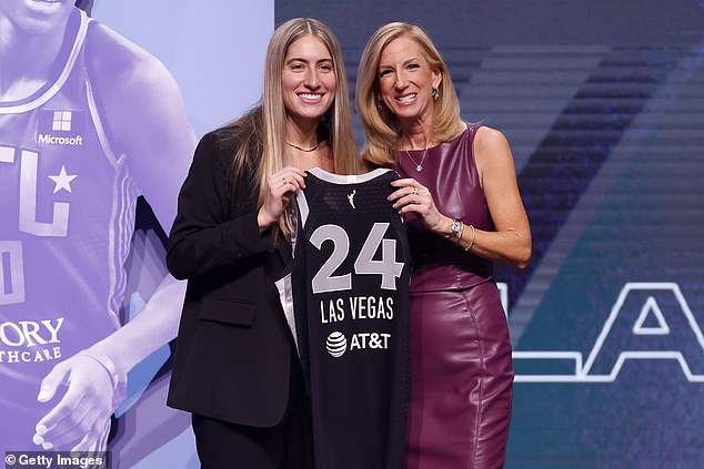 But to Martin's surprise, she herself was selected 18th overall by the Las Vegas Aces.