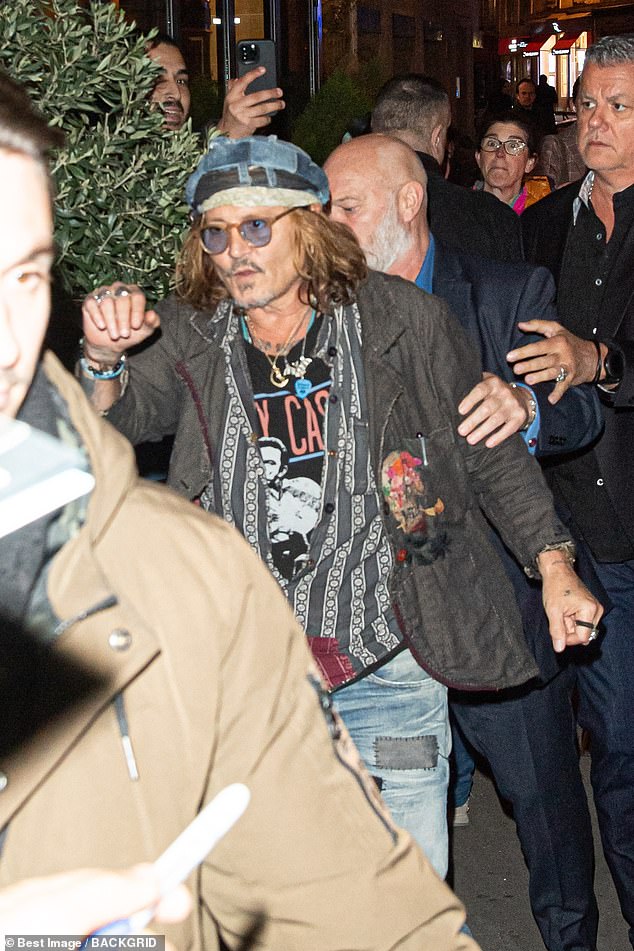 Earlier this year, the actor cut a distinctly bohemian figure.  He was photographed wearing a rasta hat, a camouflage jacket with a Che Guevara patch and hair so long it reached his shoulders.