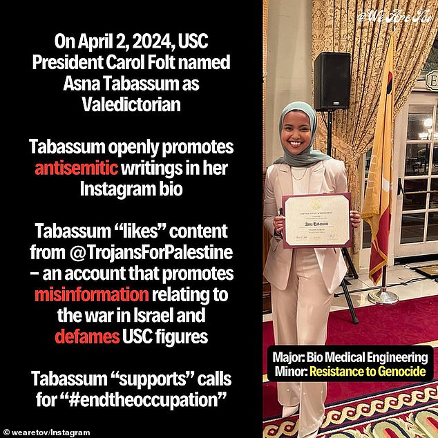 1713246475 121 USC bans valedictorian from delivering commencement speech over anti Semitic posts