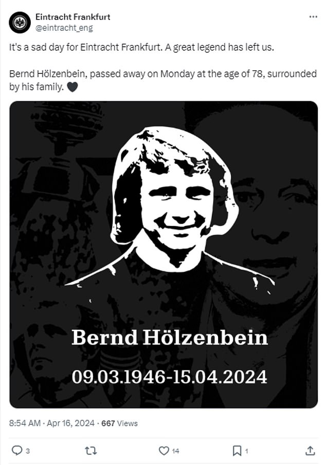 1713257142 237 Bernd Holzenbein dies aged 78 Tributes pour in for German