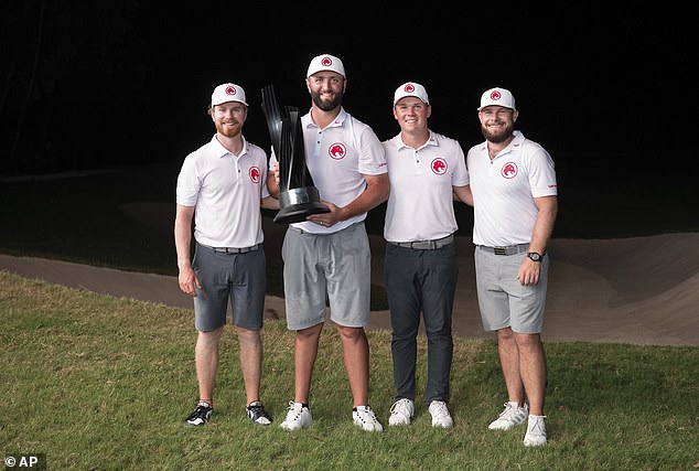Rahm (second left) and Hatton (first right) have moved on to the rival tour in recent months.