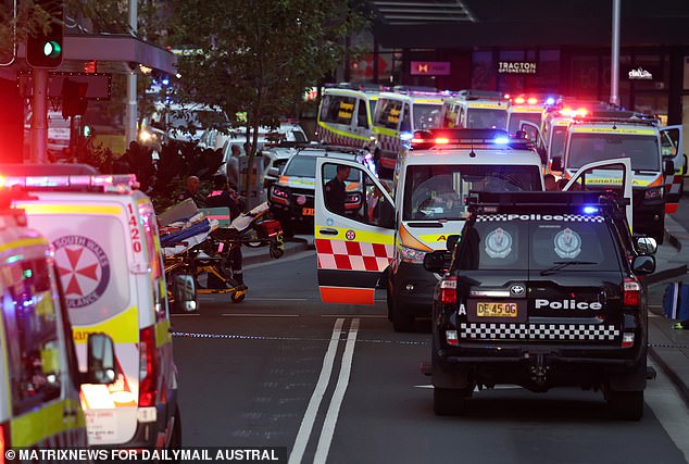 Emergency vehicles flooded the Bondi area following the attack.