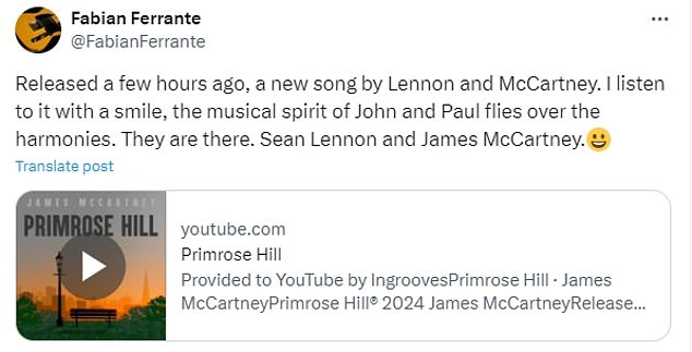 1713267773 913 Paul McCartney and John Lennons sons follow in their fathers