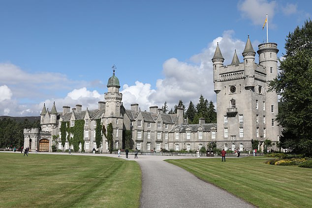 Birkhall, which used to belong to the Queen Mother, is seven miles from Balmoral Castle (pictured)