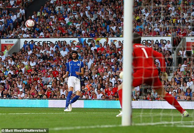 The 43-year-old is still on cloud nine after scoring a stunning goal for the Rest of the World during Soccer Aid in 2012.