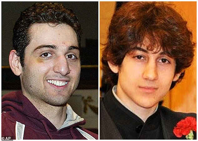 Suspicious photos released by police of Tamerlan Tsarnaev, then 26, left, and Dzhokhar Tsarnaev, then 19.