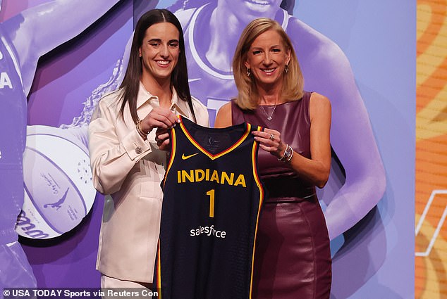 Caitlin Clark was selected first overall by the Indiana Fever in the 2024 WNBA Draft.
