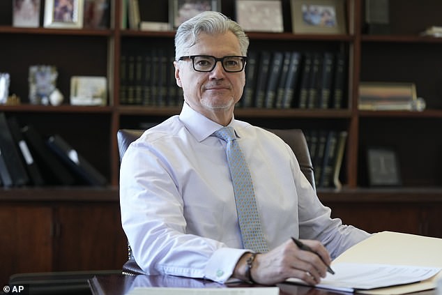 Judge Juan Merchán poses for a photograph in his office in New York, on Thursday, March 14, 2020.