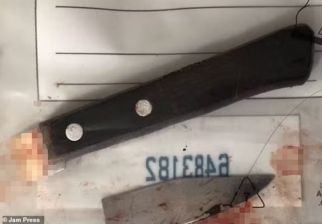 The knife with which Marcos Paulino allegedly murdered his wife, Tatiéle de Cássia, was recovered in his home in Caconde, a city in the state of São Paulo, southeastern Brazil