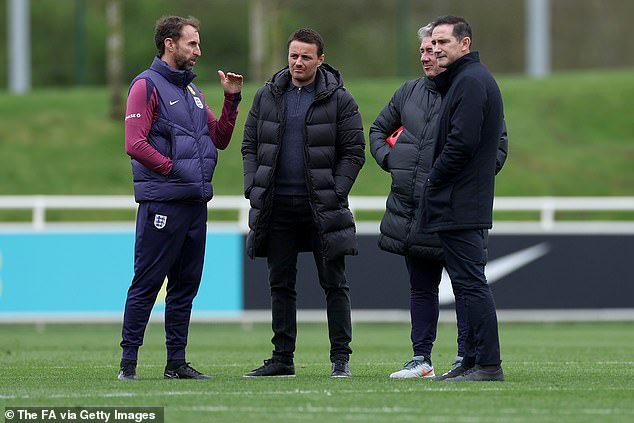 The former Chelsea star attended England training ahead of friendlies against Belgium and Brazil last month.