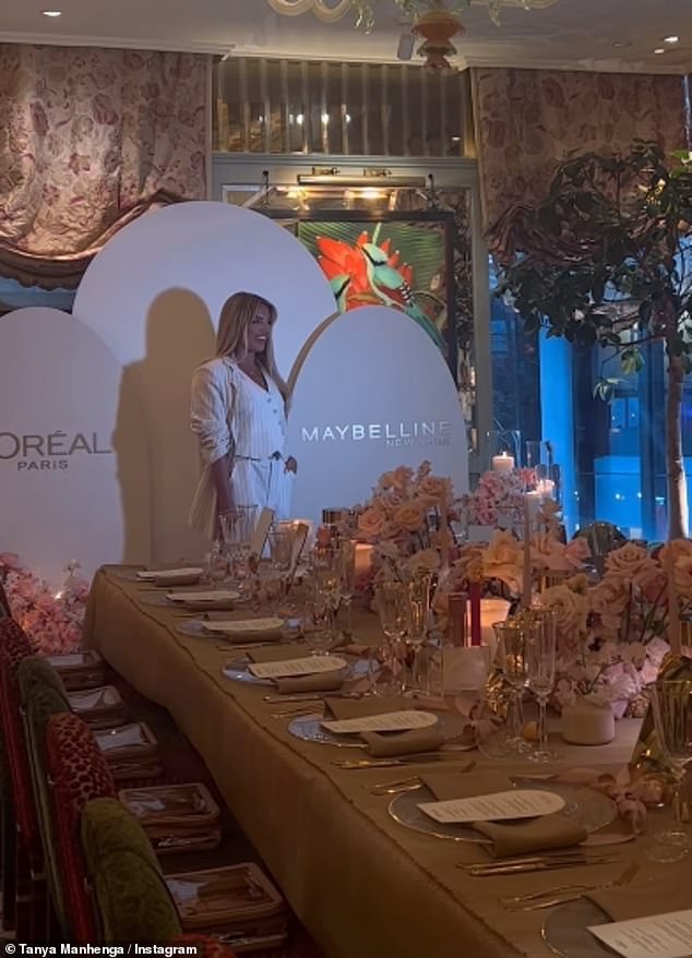 Taking to Instagram, Tanya gave a glimpse into the lavish event as she shared a clip of Molly posing next to a long table adorned with pretty pink flowers and candles.