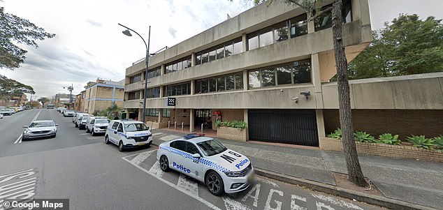 Bruce Lehrmann sought refuge inside Gosford Police Station (pictured)