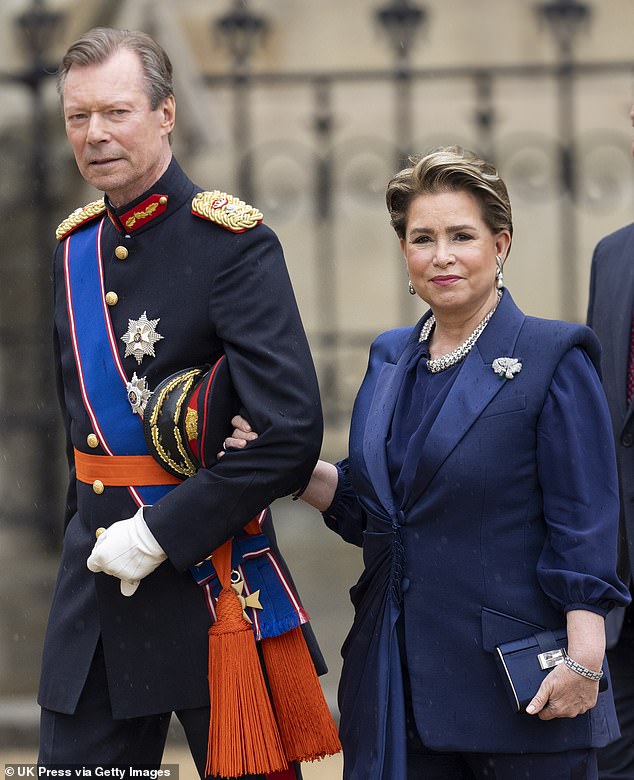 Grand Duke Henri and Maria Theresa, Grand Duchess of Luxembourg, begin their official state visit to Belgium today (pictured during the coronation of King Charles III and Queen Camilla)