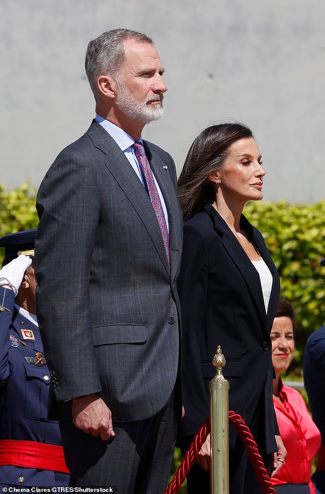 Queen Letizia of Spain looked elegant on Tuesday as she prepared for a state visit to the Netherlands alongside her husband, King Felipe VI.