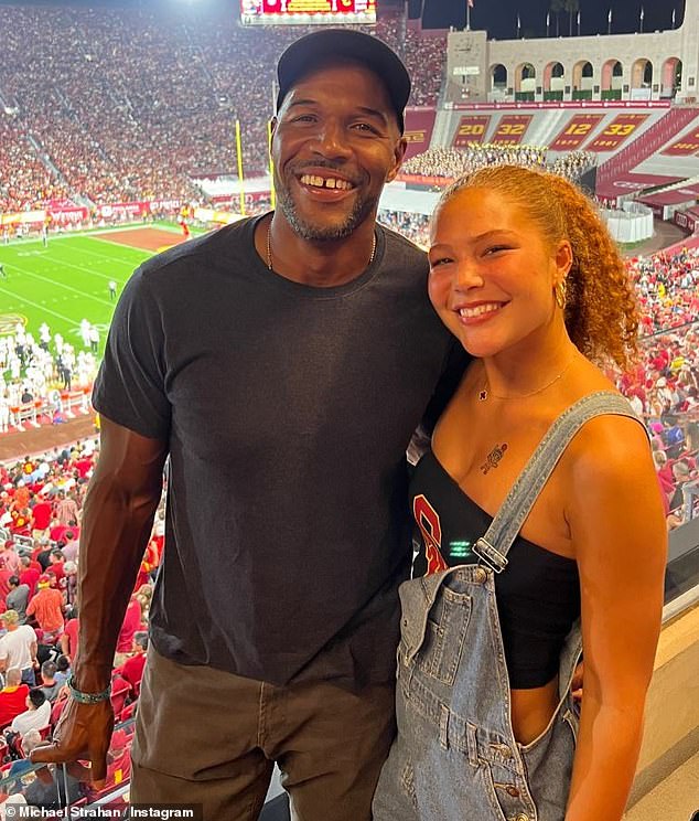 The University of Southern California freshman (pictured with her father Michael) was previously diagnosed with medulloblastoma after doctors found a tumor 