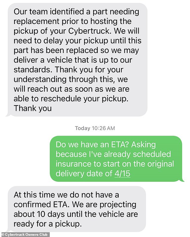 Many customers awaiting delivery of their Cybertruck have claimed that Tesla notified them that their electric vehicle would be delayed.
