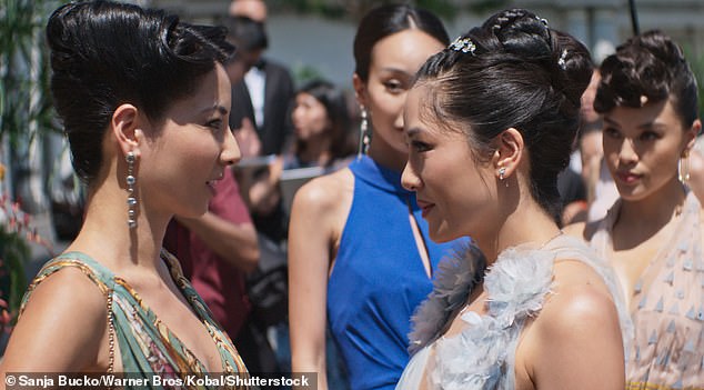 She played Amanda Ling (left), the ex-girlfriend of Henry Golding's romantic lead Nick Young, and rival of Constance Wu's leading lady Rachel Chu (right).