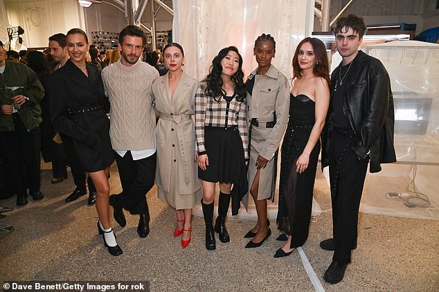 Irina Shayk, Jonathan Bailey, Bel Powley, Awkwafina, Letitia Wright, Olivia Cooke and Lennon Gallagher pictured from left to right