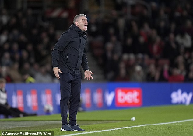 Preston boss Ryan Lowe struggled to control his frustrations and was booked in the game.