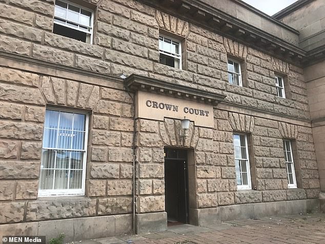 Chester Crown Court (pictured) heard the Arkansas teenager, who had been in contact with Hatton for several years since 2014, tell officers he had been forced to sexually abuse the two-year-old on camera.