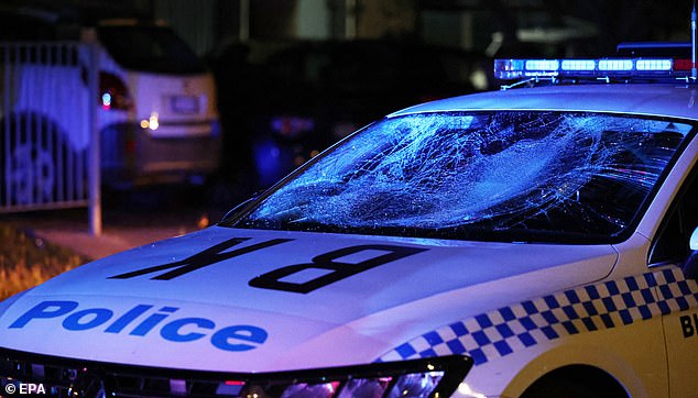 Several police cars were damaged in the riots which have been widely condemned.