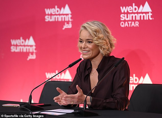 Katherine Maher pictured on the first day of the Web Summit Qatar 2024