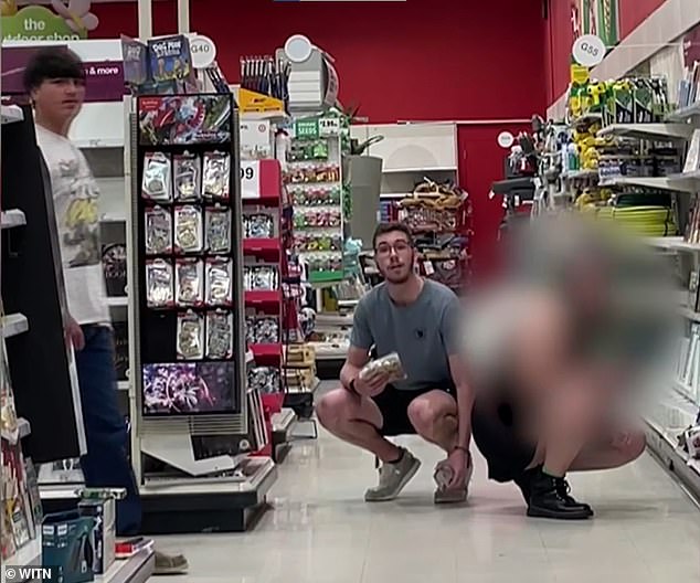 He was seen on camera placing his cell phone camera on the floor of the Target to take an upskirt video of a customer.