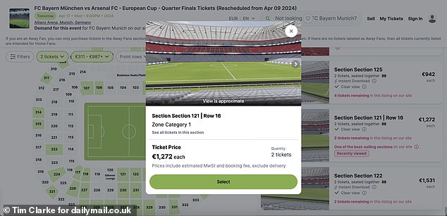 Popular secondary sites such as Stubhub and Viagogo sell tickets with a face value of £150 for over £1,000.
