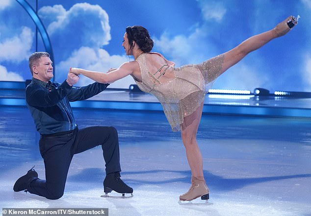 Ricky was the first celebrity to be eliminated from Dancing On Ice 2024 in January (pictured with partner Robyn Johnstone)
