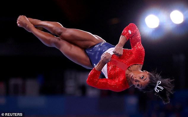 Simone (seen at the 2020 Olympics) said: 'I thought they were going to ban me from entering the United States. They tell you, "Don't come back if it's not gold. Gold or failure. do not come back"'